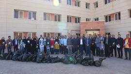 برگزاری پویش پاکسازی محیط دانشگاه به مناسبت روز ملی فرهنگ عمومی