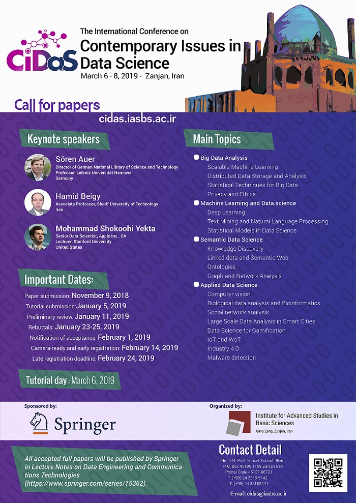 The International Conference on Contemporary Issues in Data Science (CiDaS)