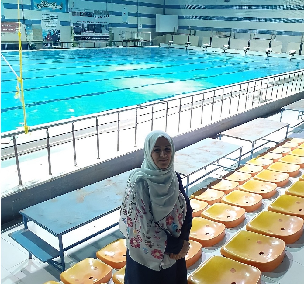 An IASBS finance staff member has come first in Women’s Swimming Competitions in Zanjaan Province