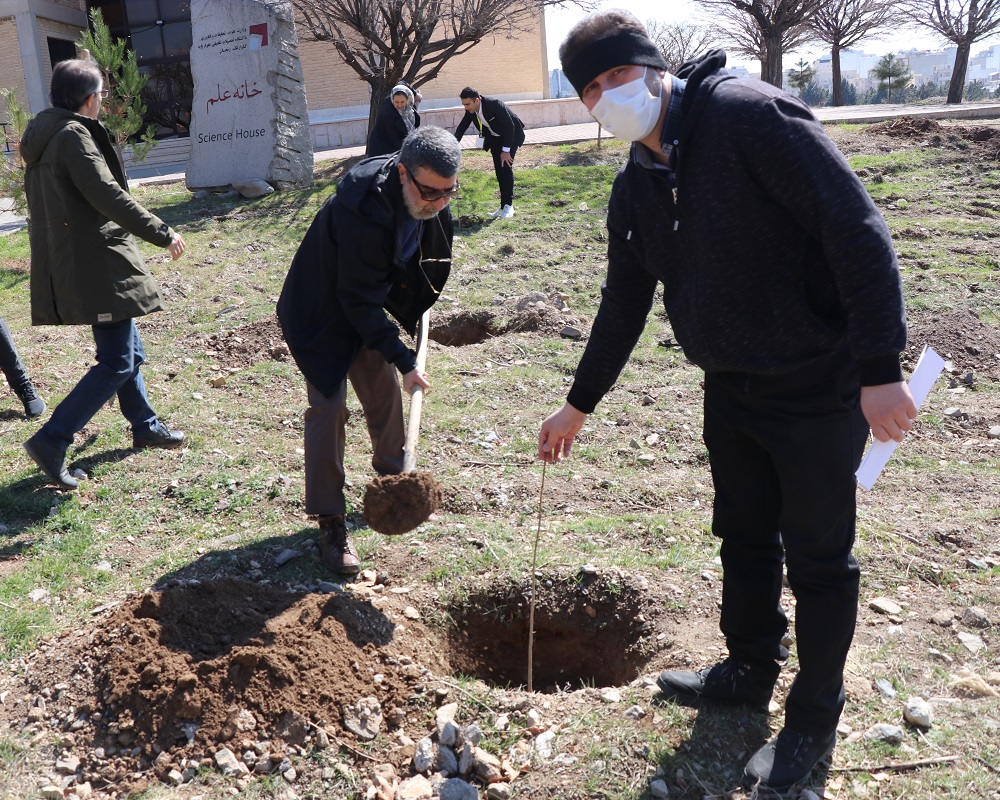 Young trees planting ceremony held at IASBS to commemorate Tree Plantation Day