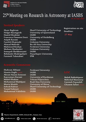 25th Meeting on Research in Astronomy at IASBS