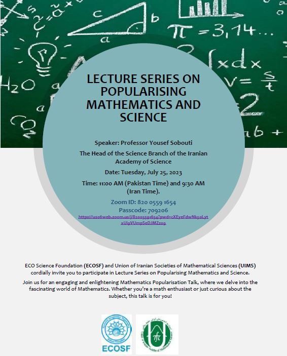 ECOSF and UISMS jointly hosted a Lecture on Popularising Mathematics and Science by Prof. Yousef Sobouti 