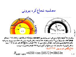 محاسبه شعاع كره بيروني