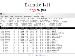 Example 1-11 top output