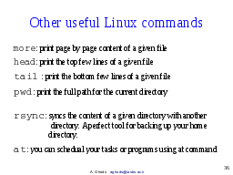 Other useful Linux commands