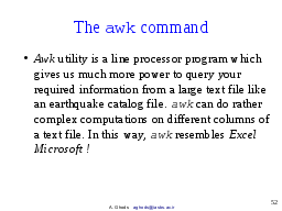 The awk command